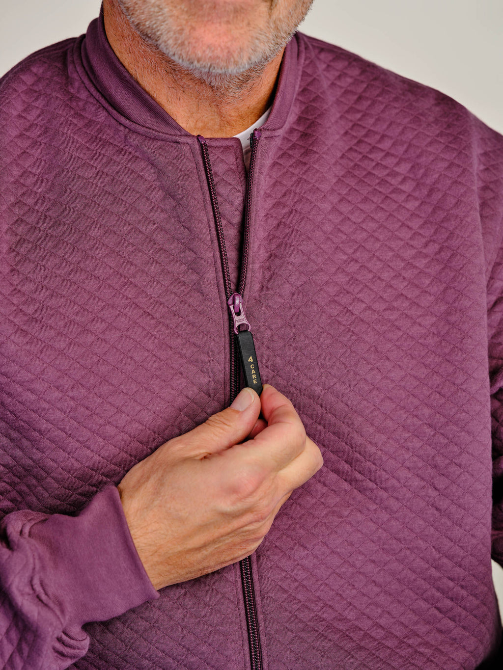 Herrecardigan med elastisk hals og ermeåpning (7257)
