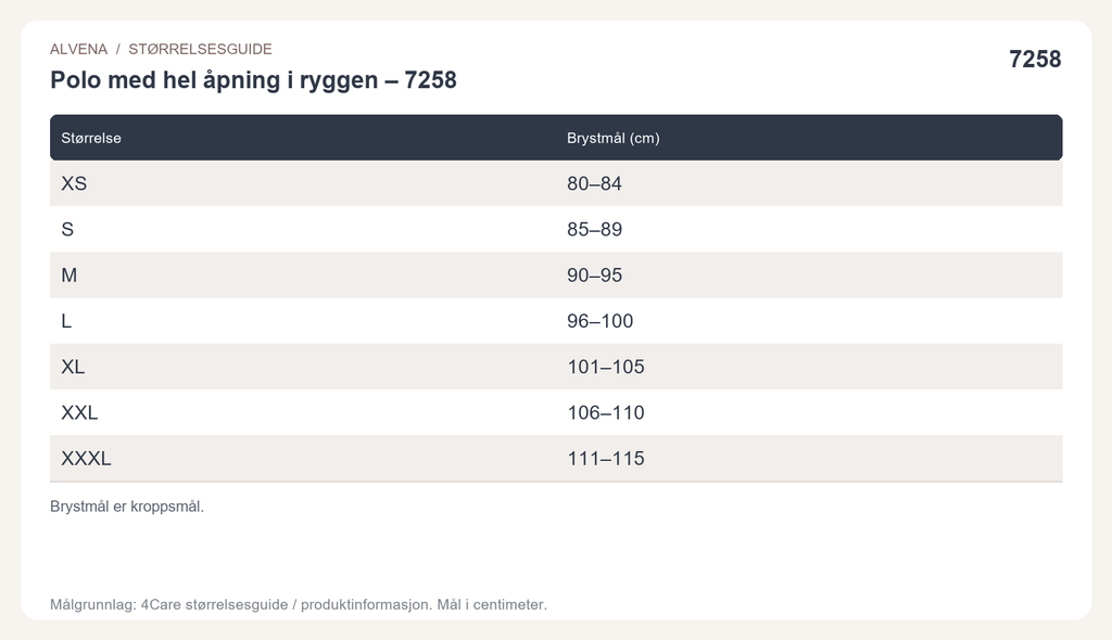 Polo med hel åpning i ryggen (7258)