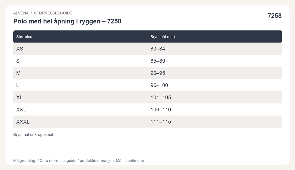Polo med hel åpning i ryggen (7258)